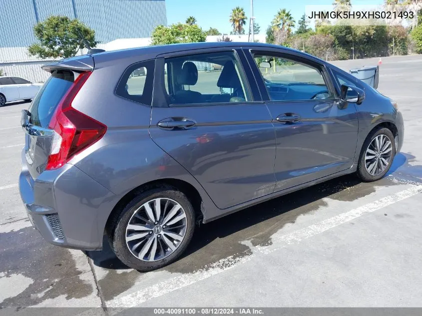 2017 Honda Fit Ex-L VIN: JHMGK5H9XHS021493 Lot: 40091100