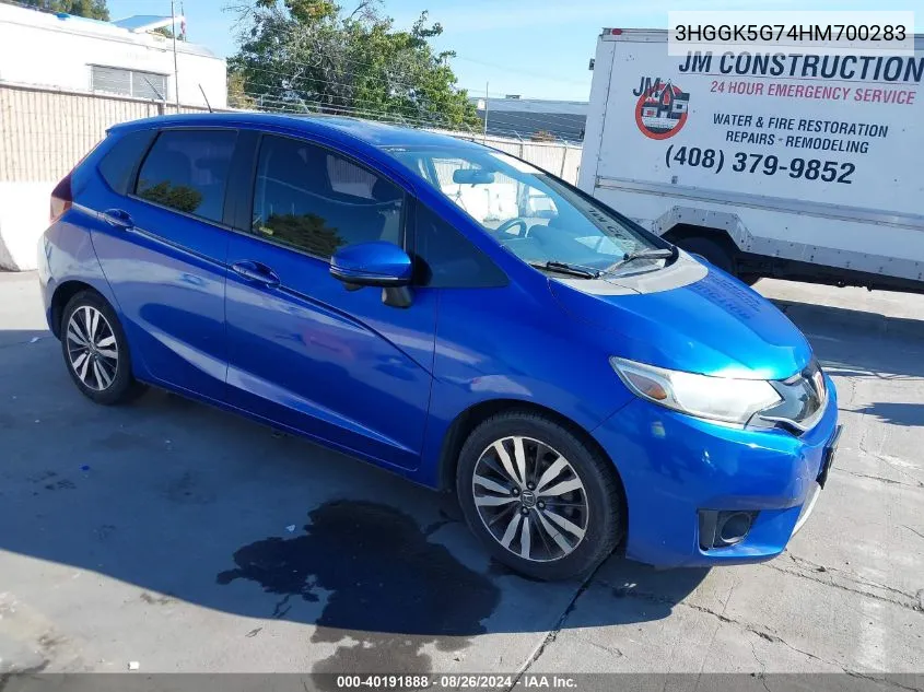 2017 Honda Fit Ex VIN: 3HGGK5G74HM700283 Lot: 40191888