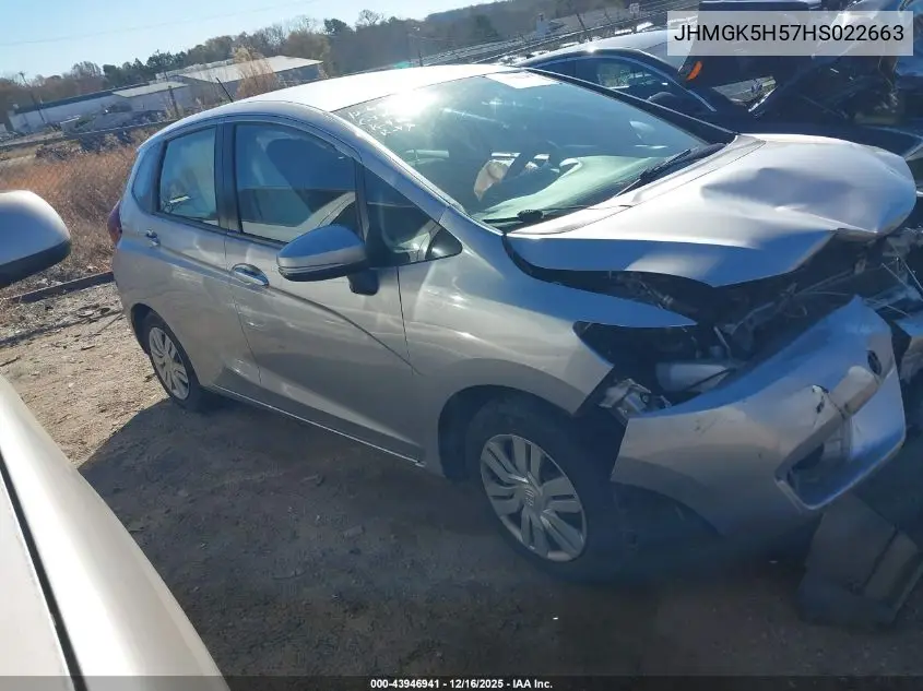 JHMGK5H57HS022663 2017 Honda Fit Lx