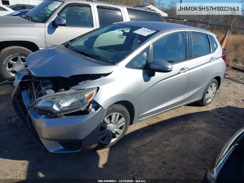 JHMGK5H57HS022663 2017 Honda Fit Lx