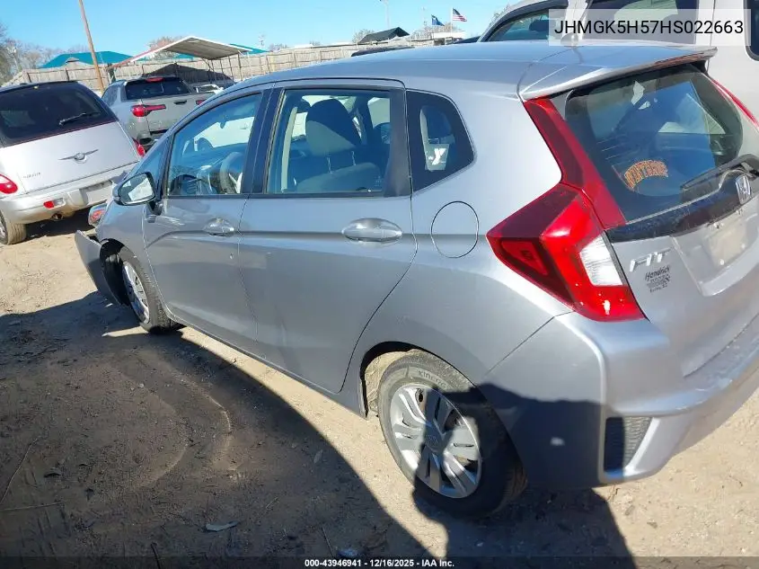 JHMGK5H57HS022663 2017 Honda Fit Lx