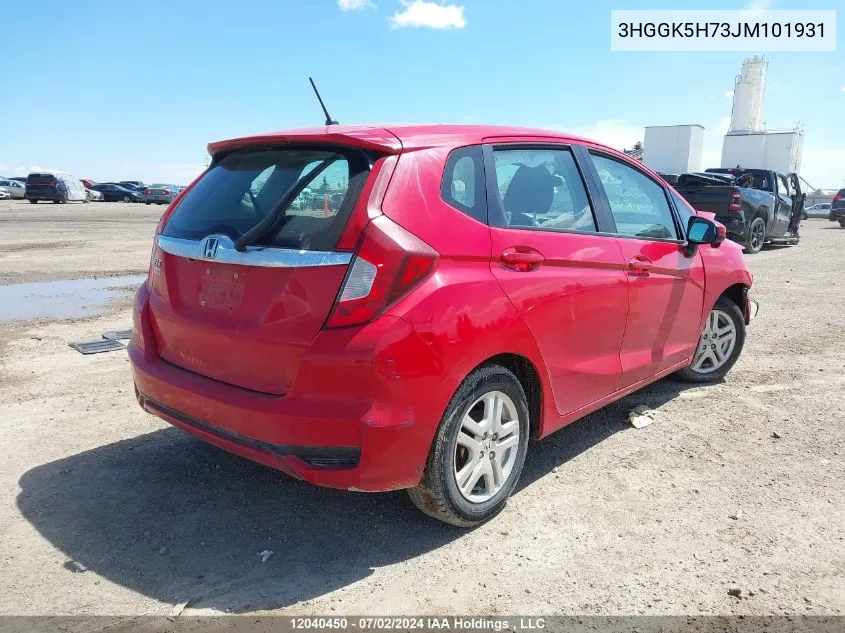 2018 Honda Fit VIN: 3HGGK5H73JM101931 Lot: 12040450