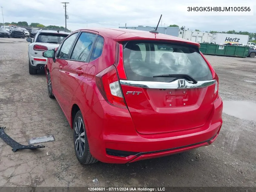 2018 Honda Fit VIN: 3HGGK5H88JM100556 Lot: 12040601