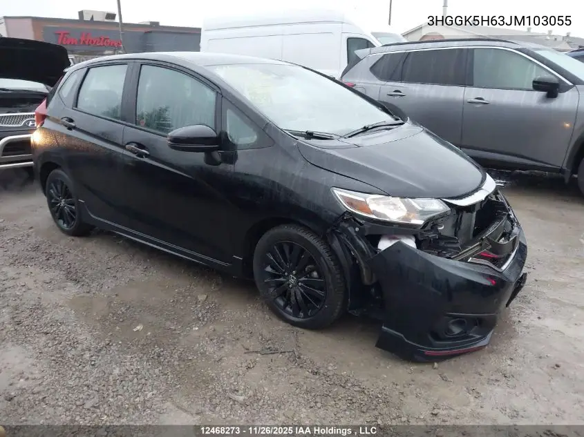 3HGGK5H63JM103055 2018 Honda Fit Sport