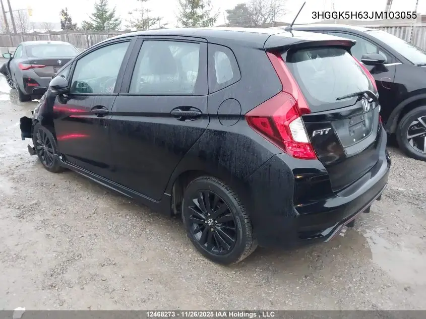 3HGGK5H63JM103055 2018 Honda Fit Sport