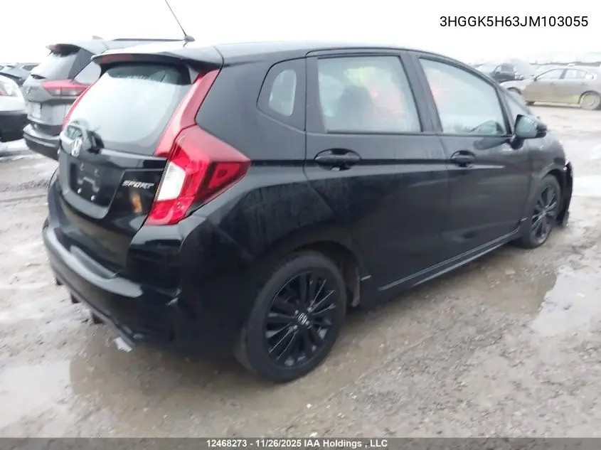 3HGGK5H63JM103055 2018 Honda Fit Sport