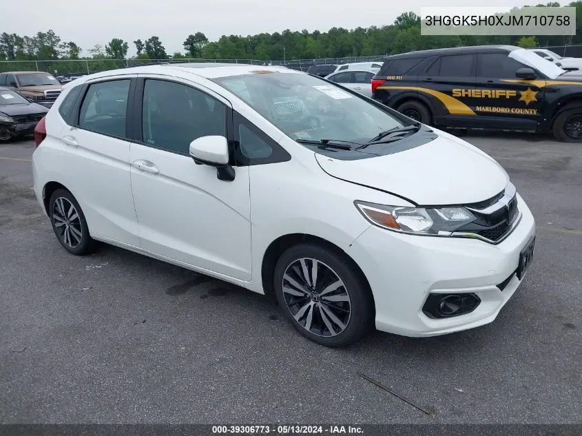 2018 Honda Fit Ex-L VIN: 3HGGK5H0XJM710758 Lot: 39306773