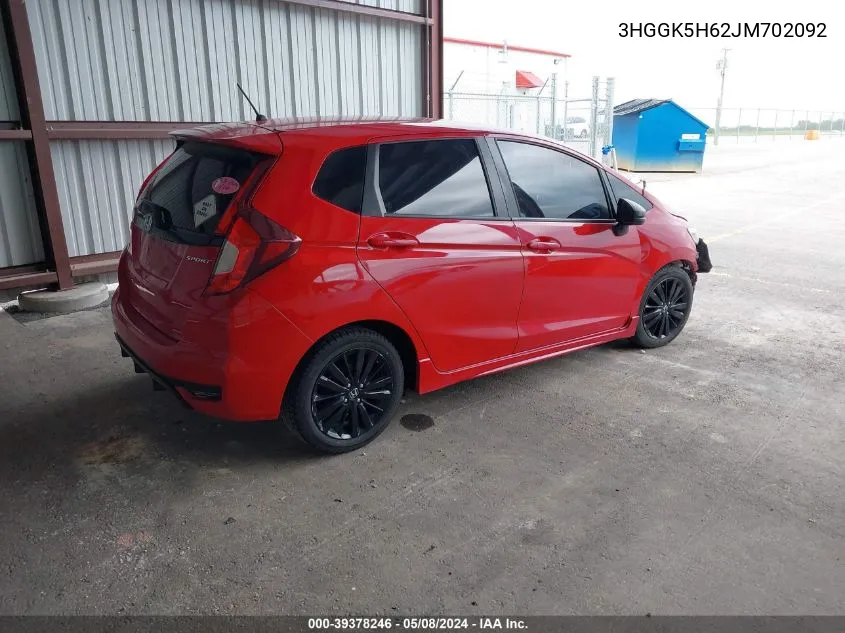 3HGGK5H62JM702092 2018 Honda Fit Sport