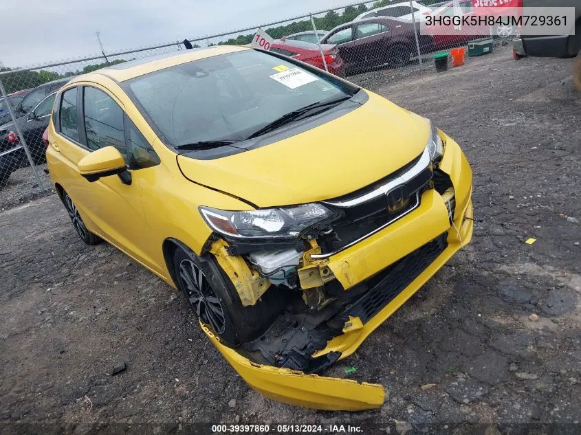 2018 Honda Fit Ex VIN: 3HGGK5H84JM729361 Lot: 39397860