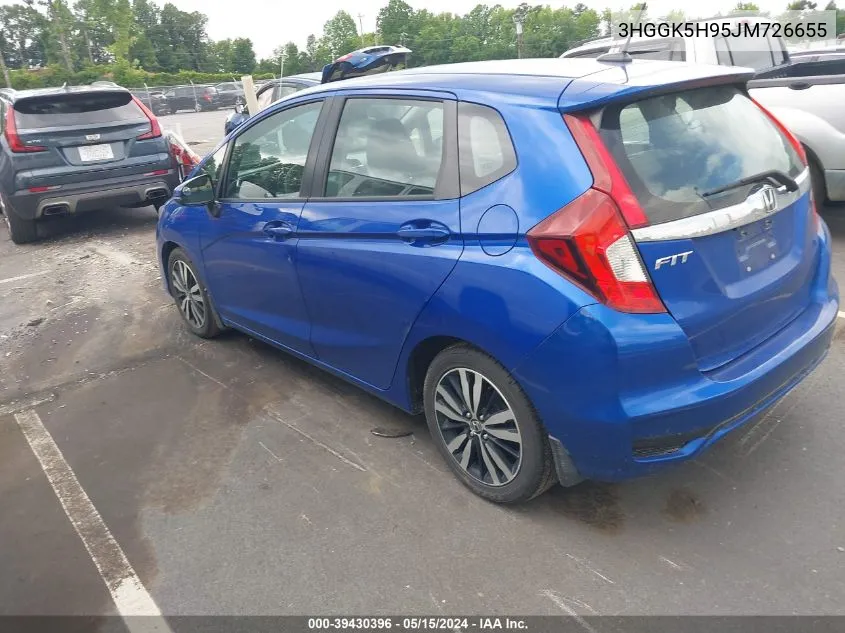 2018 Honda Fit Ex-L VIN: 3HGGK5H95JM726655 Lot: 39430396