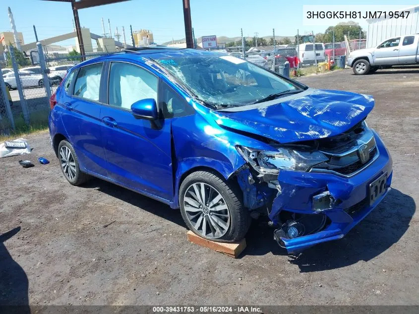 2018 Honda Fit Ex VIN: 3HGGK5H81JM719547 Lot: 39431753