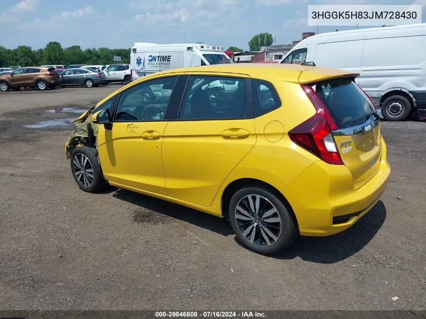 2018 Honda Fit Ex VIN: 3HGGK5H83JM728430 Lot: 39846608