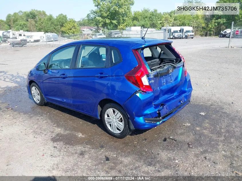 2018 Honda Fit Lx VIN: 3HGGK5H42JM735706 Lot: 39860689