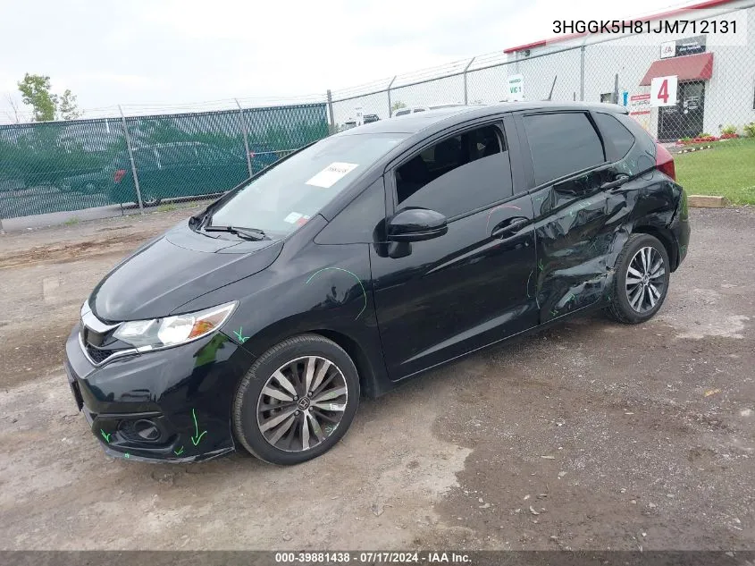 2018 Honda Fit Ex VIN: 3HGGK5H81JM712131 Lot: 39881438