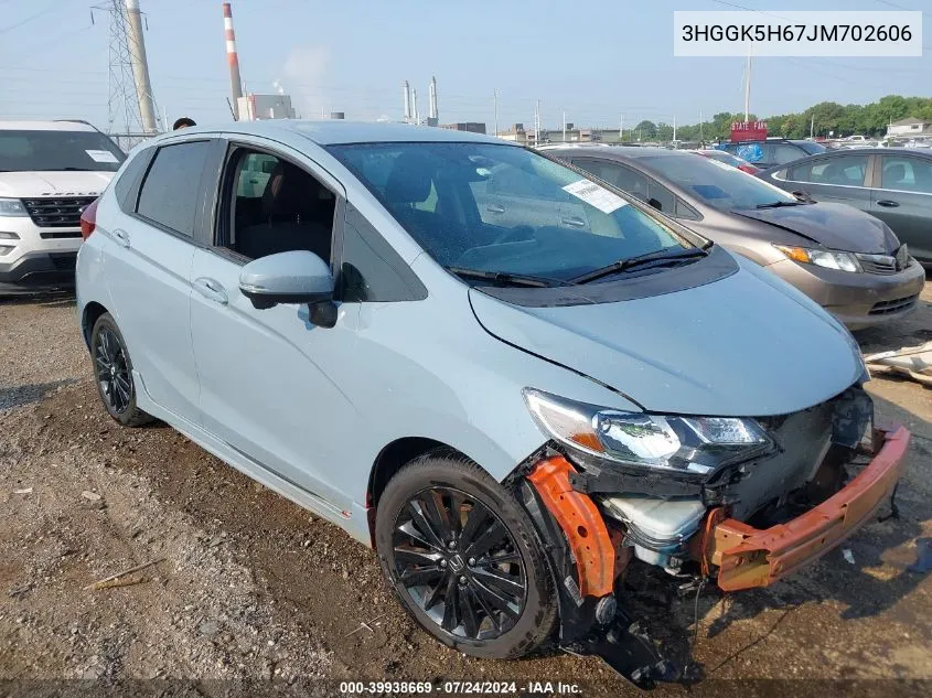 2018 Honda Fit Sport VIN: 3HGGK5H67JM702606 Lot: 39938669