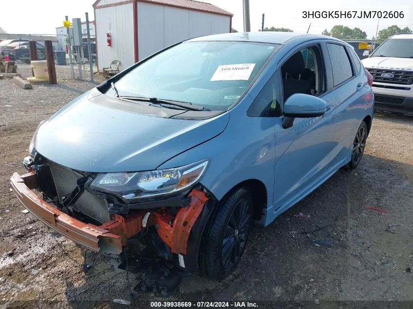 2018 Honda Fit Sport VIN: 3HGGK5H67JM702606 Lot: 39938669