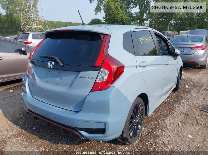 3HGGK5H67JM702606 2018 Honda Fit Sport