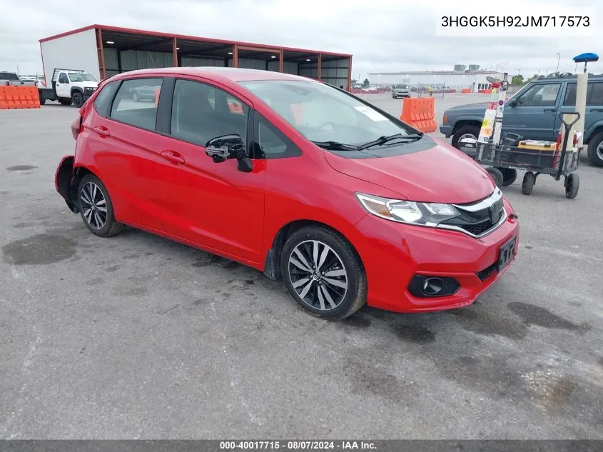 2018 Honda Fit Ex-L VIN: 3HGGK5H92JM717573 Lot: 40017715