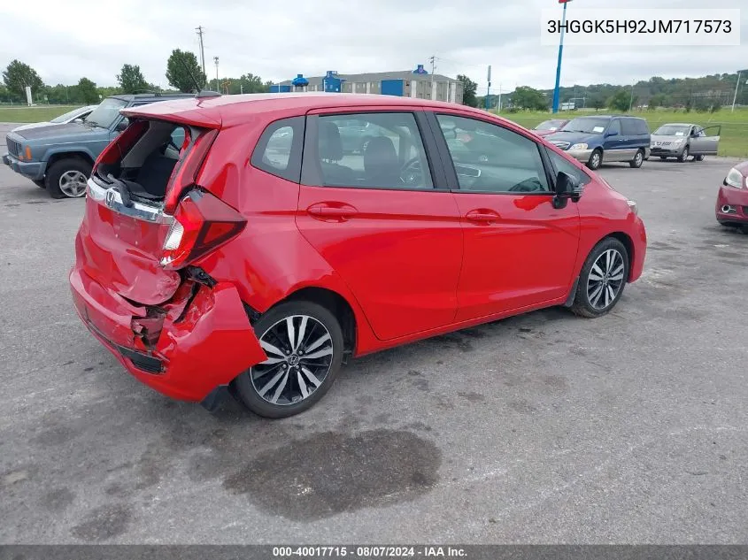 2018 Honda Fit Ex-L VIN: 3HGGK5H92JM717573 Lot: 40017715