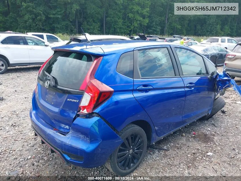 3HGGK5H65JM712342 2018 Honda Fit Sport