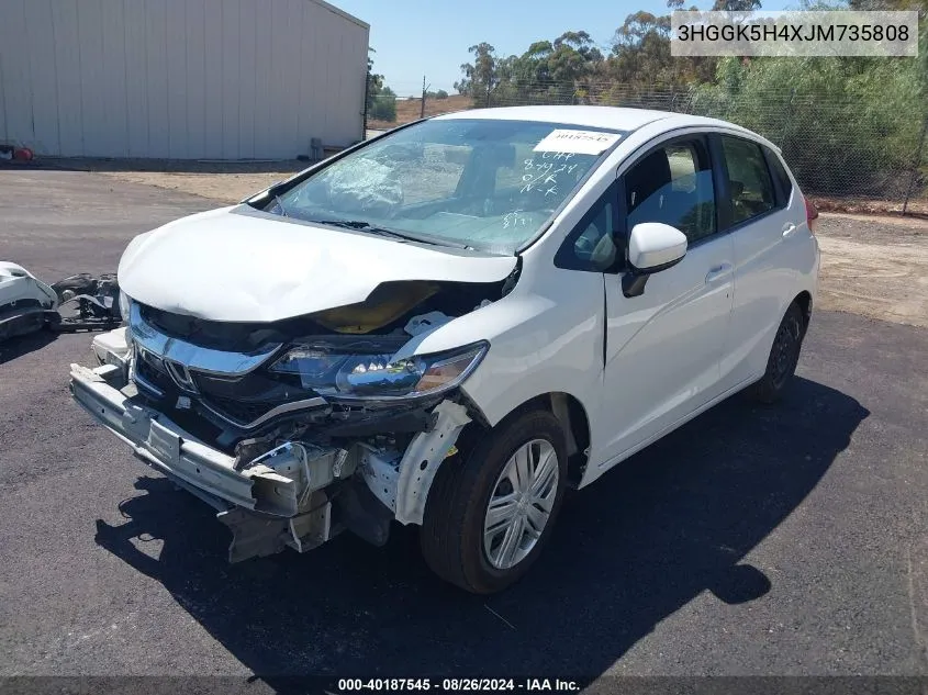 2018 Honda Fit Lx VIN: 3HGGK5H4XJM735808 Lot: 40187545