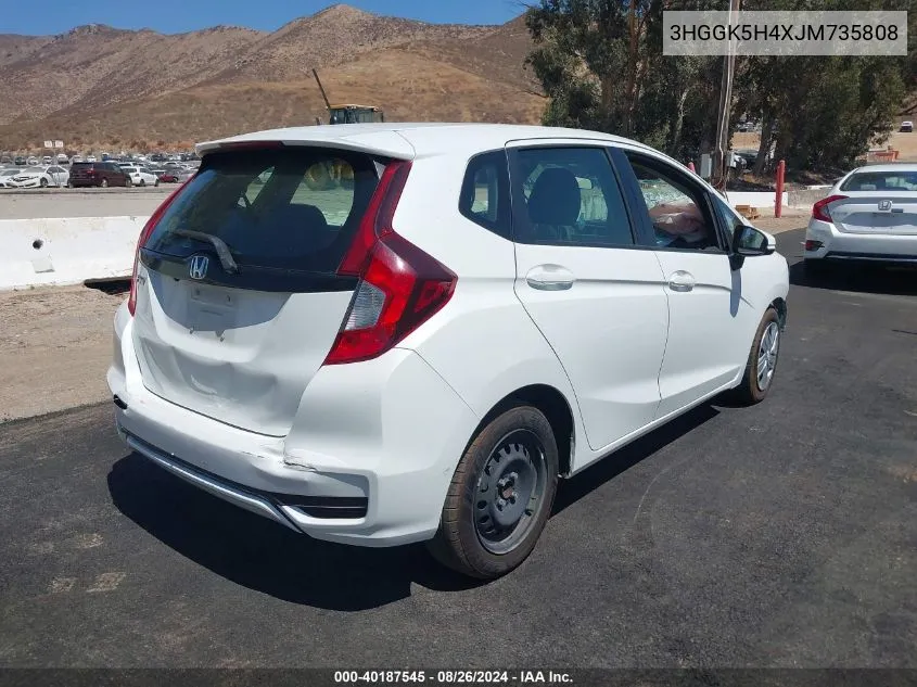 2018 Honda Fit Lx VIN: 3HGGK5H4XJM735808 Lot: 40187545