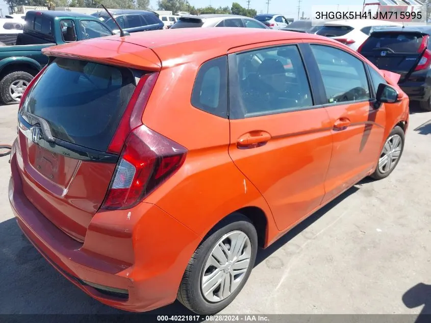 2018 Honda Fit Lx VIN: 3HGGK5H41JM715995 Lot: 40221817