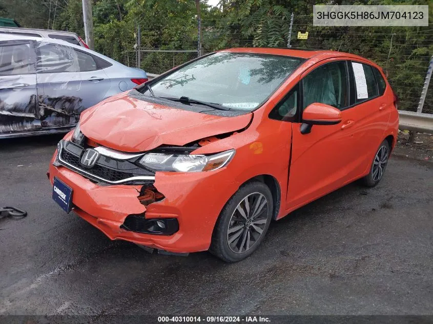 2018 Honda Fit Ex VIN: 3HGGK5H86JM704123 Lot: 40310014