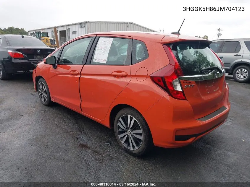 2018 Honda Fit Ex VIN: 3HGGK5H86JM704123 Lot: 40310014