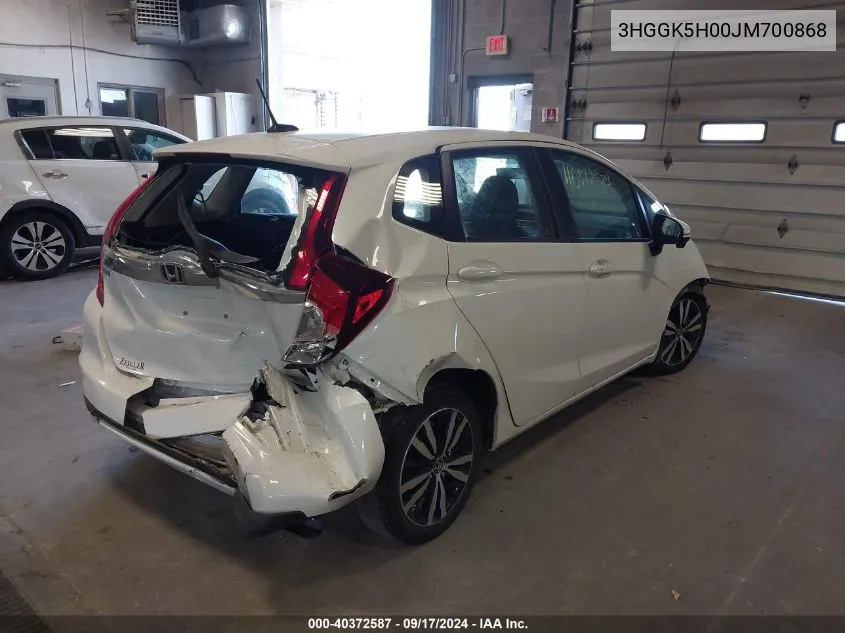 3HGGK5H00JM700868 2018 Honda Fit Ex-L