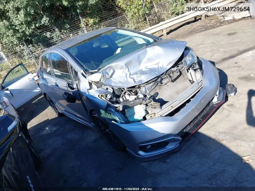 3HGGK5H6XJM729654 2018 Honda Fit Sport