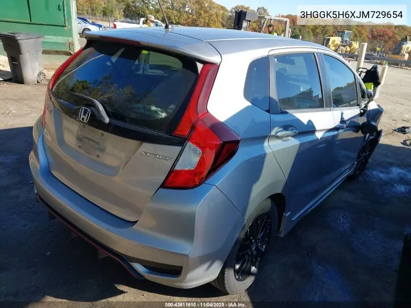3HGGK5H6XJM729654 2018 Honda Fit Sport