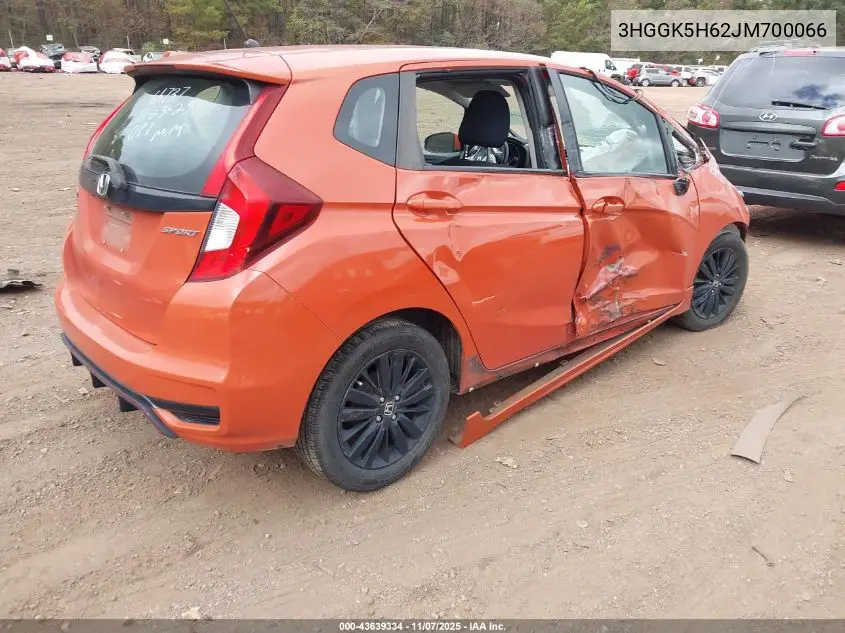 3HGGK5H62JM700066 2018 Honda Fit Sport