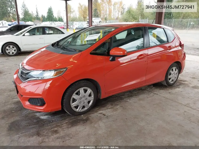 3HGGK5H45JM727941 2018 Honda Fit Lx