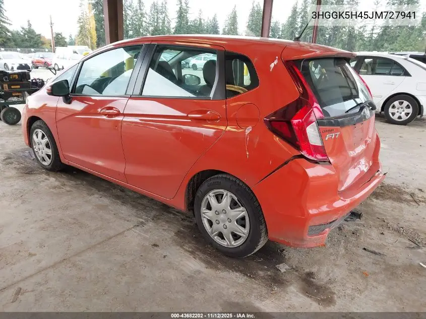 3HGGK5H45JM727941 2018 Honda Fit Lx