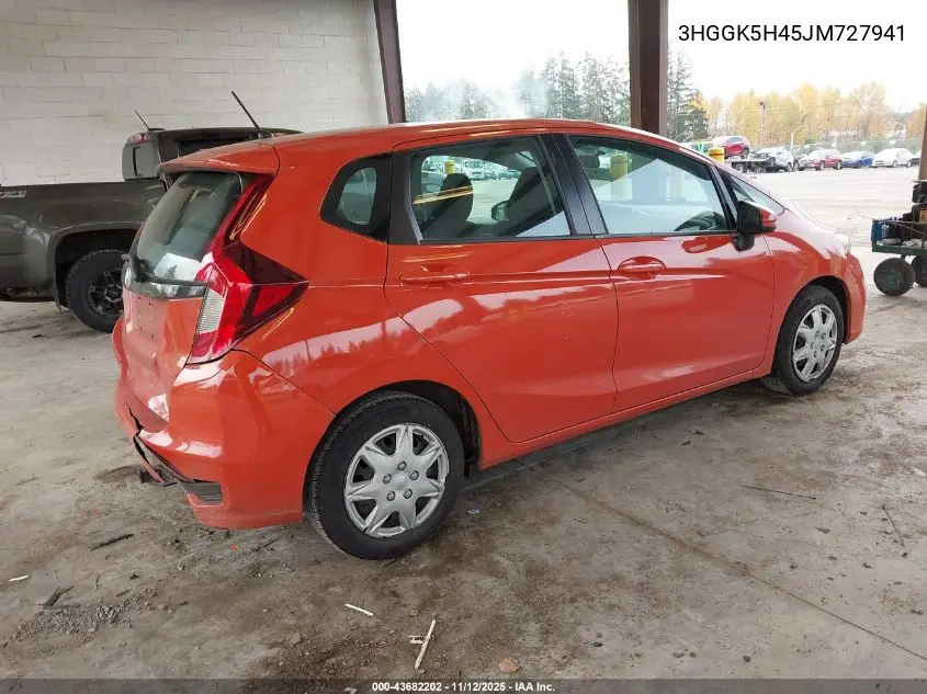 3HGGK5H45JM727941 2018 Honda Fit Lx