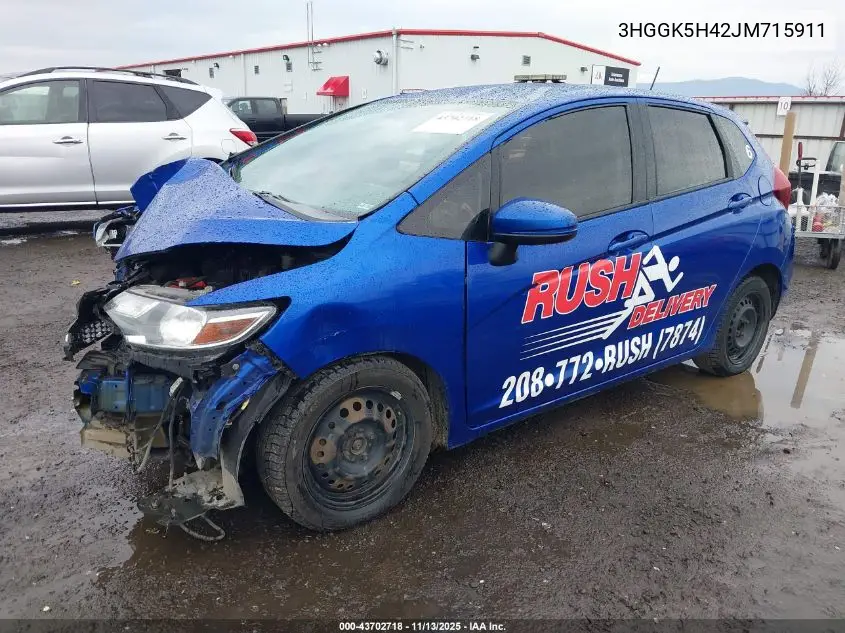 3HGGK5H42JM715911 2018 Honda Fit Lx
