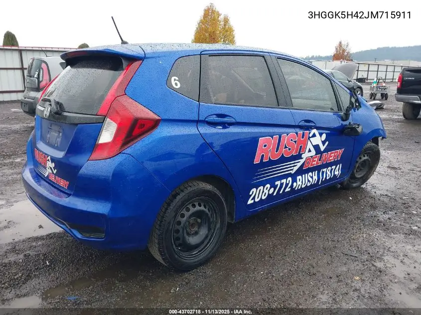 3HGGK5H42JM715911 2018 Honda Fit Lx