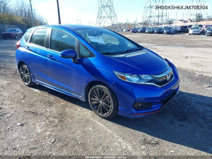 3HGGK5H6XJM708304 2018 Honda Fit Sport