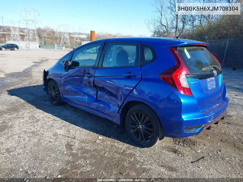 3HGGK5H6XJM708304 2018 Honda Fit Sport