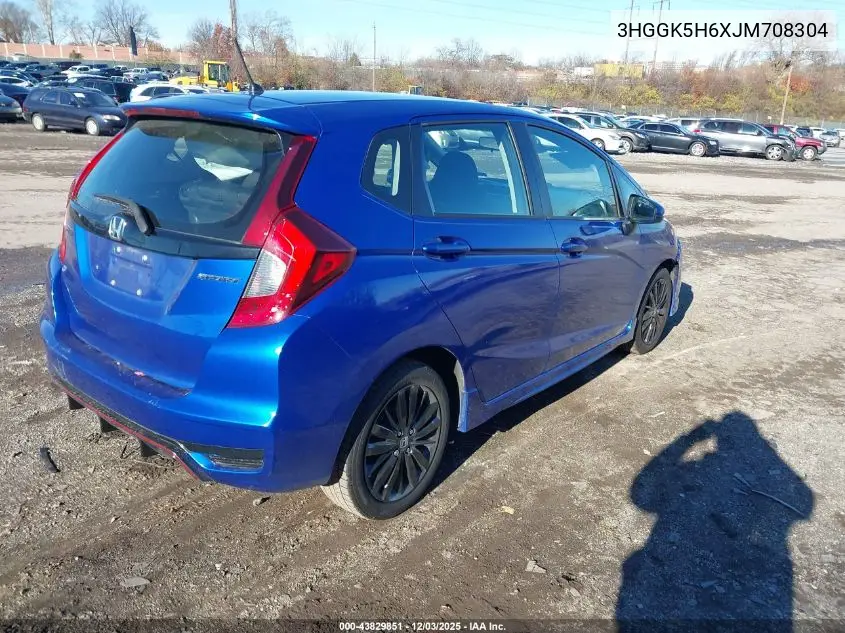 3HGGK5H6XJM708304 2018 Honda Fit Sport