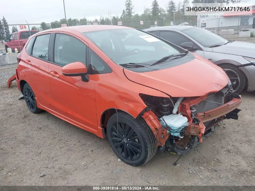 3HGGK5H64KM717646 2019 Honda Fit Sport