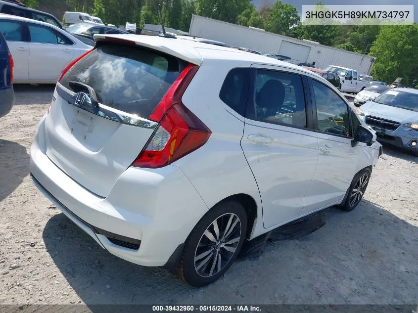 2019 Honda Fit Ex VIN: 3HGGK5H89KM734797 Lot: 39432950