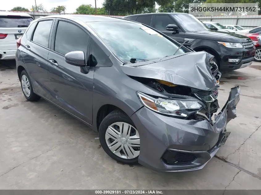 2019 Honda Fit Lx VIN: 3HGGK5H44KM731562 Lot: 39929181