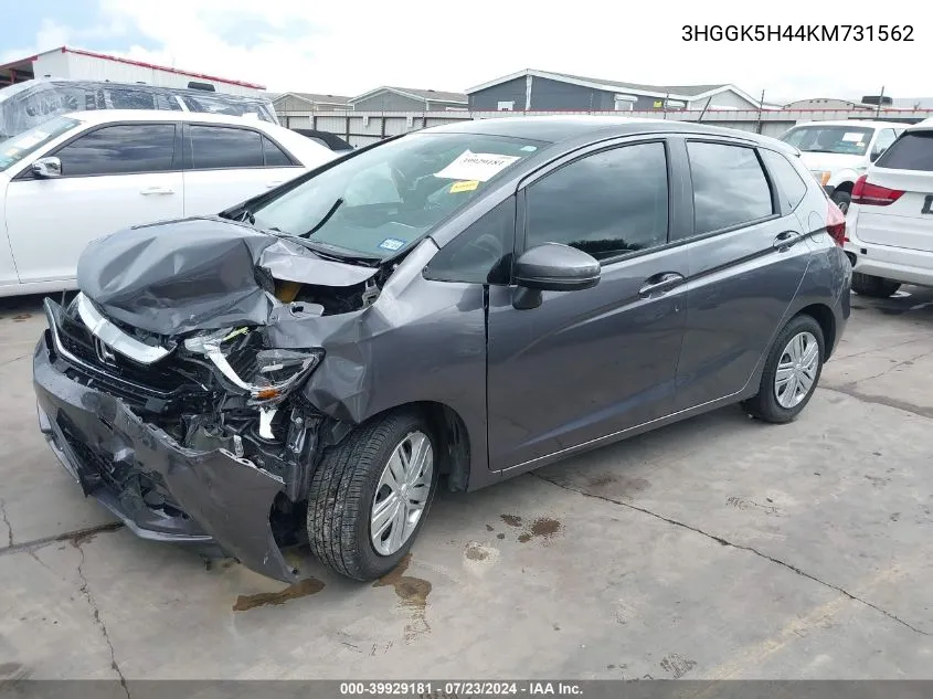 3HGGK5H44KM731562 2019 Honda Fit Lx