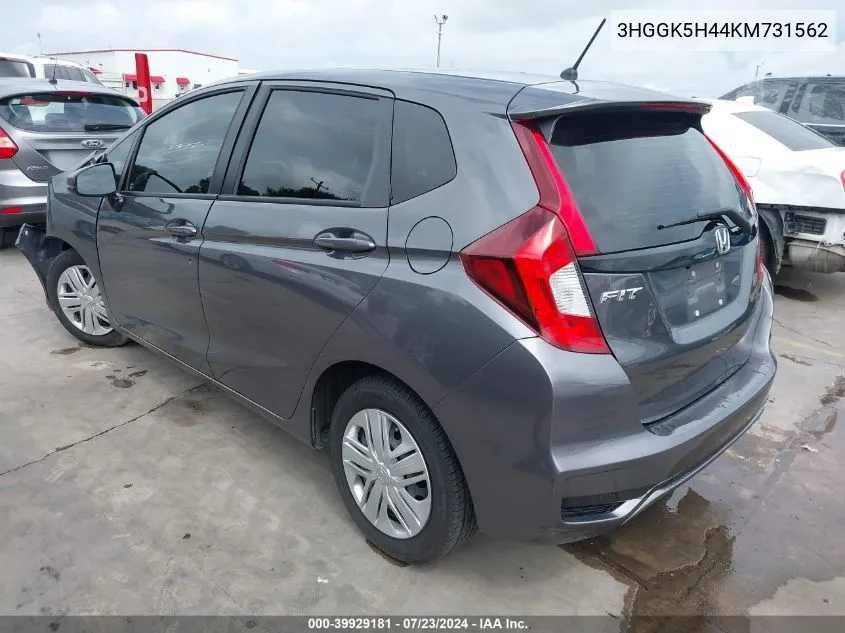 3HGGK5H44KM731562 2019 Honda Fit Lx