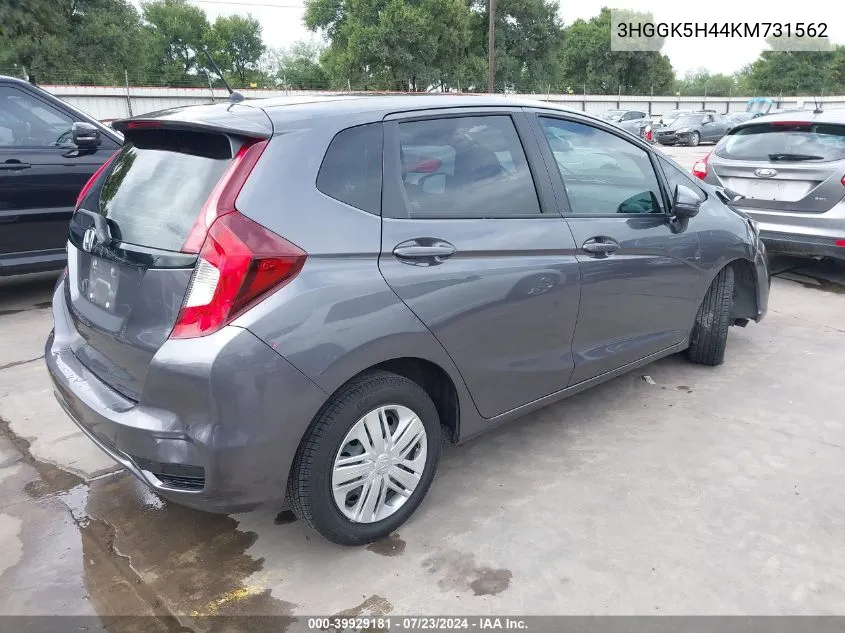 3HGGK5H44KM731562 2019 Honda Fit Lx