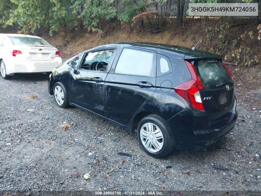 2019 Honda Fit Lx VIN: 3HGGK5H49KM724056 Lot: 39985750