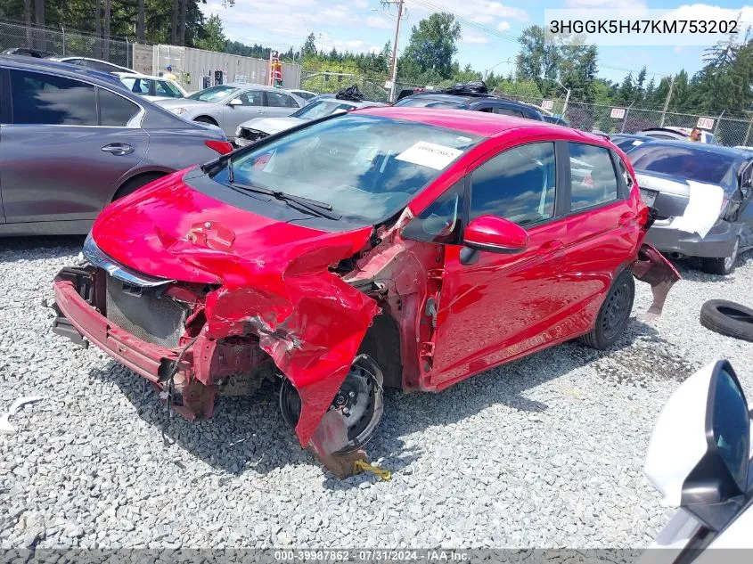 2019 Honda Fit Lx VIN: 3HGGK5H47KM753202 Lot: 39987862