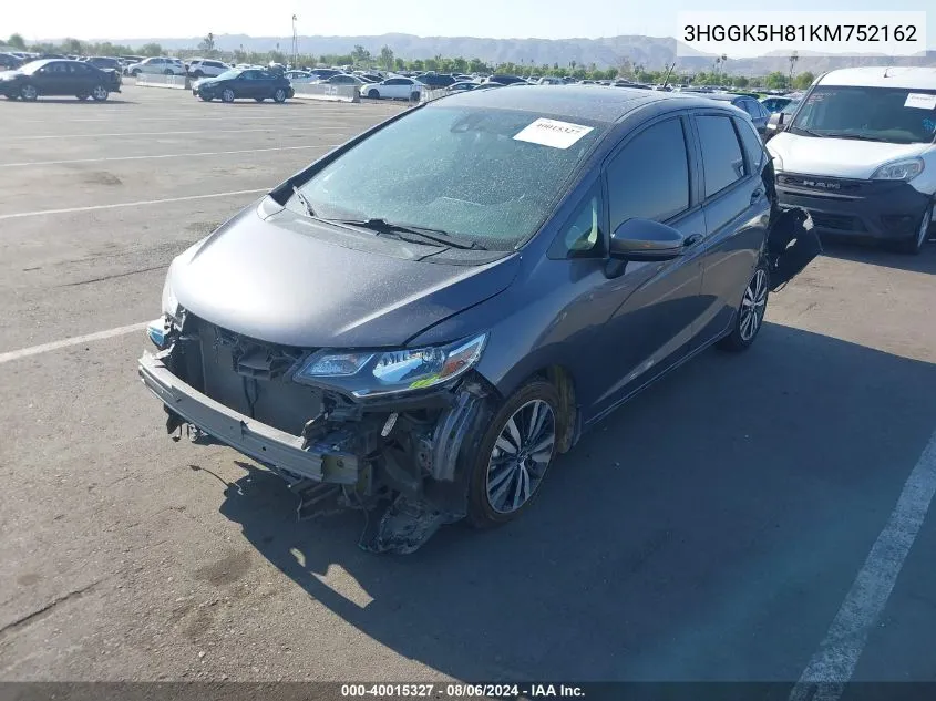 3HGGK5H81KM752162 2019 Honda Fit Ex